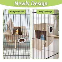 Nid de reproduction en bois au design moderne pour perroquets, cage d'accouplement pour perruches, volière pour animaux de compagnie