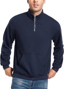 เสื้อมีฮู้ดสวมหัวแขนยาวสำหรับผู้ชาย, เสื้อมีซิปคอโปโลสีต่อกันพิมพ์ลายสำหรับฤดูใบไม้ร่วง - Product Image 3