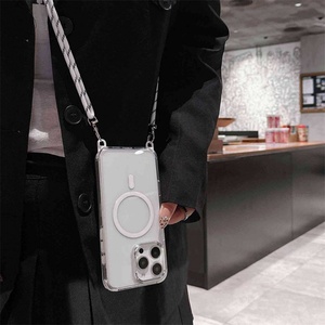 สายคล้องคอแบบถอดได้พร้อมแม่เหล็กสำหรับชาร์จไร้สายแบบใส สำหรับเคสโทรศัพท์ iPhone 16 15 14 13 12 Pro Max - Product Image 3