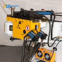 Máquina Dobladora de Tubos Cuadrados de Acero Metálico Hidráulica CNC RS-50NC, Dobladora de Tubos Eléctrica Manual