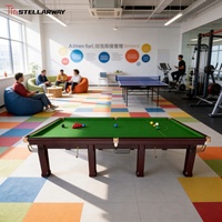 Mesa de Snooker de Diseño Moderno y Lujoso de 12 pies, Resistente a los Arañazos, Estructura Desmontable, Mesa de Billar Profesional para Interiores