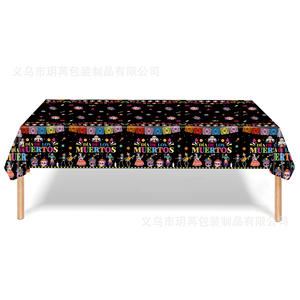 Fournitures de fête de remise des diplômes sur le thème du Jour des Morts mexicain : Assiettes <span class=keywords><strong>en</strong></span> <span class=keywords><strong>papier</strong></span> jetables, gobelets, serviettes, set de nappes - Product Image 6