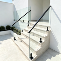 Poteau de fixation en verre en acier inoxydable moderne sur mesure pour clôture de piscine, garde-corps sans cadre pour balcon, escalier, terrasse, jardin, villa