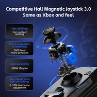 Control de Juego Extensible D3S para Nintendo Switch, Control Inalámbrico BT para PC/Android/IOS con Joystick
