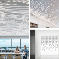 Plafonds suspendus décoratifs en aluminium perforé à clips, vente chaude, faux plafond en métal 600*600