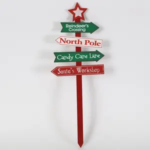 Рождественские деревянные палочки для украшения Рождественского скрещивания с лозунгом для мастерской Санты для украшения домашнего сада