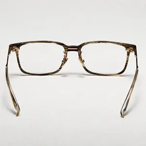Benyi Shenzhen Factory Titanium Optical Glasses Luxury Japanese Designed Rectangular Retro Glasses Frame