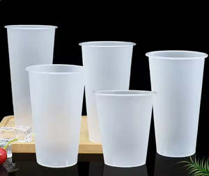 Gobelets en plastique transparent jetables en PP de 16 et 24 oz pour café glacé, avec couvercles et pailles, personnalisables avec logo du fabricant - Product Image 3