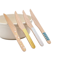 Couverts jetables élégants en bois pour desserts, fruits, apéritifs – Kit de petites cuillères et fourchettes en bois pour réceptions de mariage et fêtes