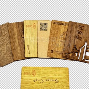 บัตรสมาร์ทการ์ดไม้ NFC RFID ปรับแต่งได้สำหรับการควบคุมการเข้าออก - Product Image 1