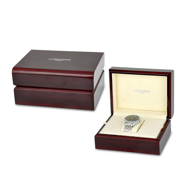 Wholesale Custom logo Luxury Wooden Flat Single Wrist Watch Gift Storage Display Organizer case Packaging Boxes for Watches