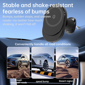 Cargador Inalámbrico Magnético para Auto ASPOR A522, Carga Rápida de 15W, Soporte Magnético para Celular con Ventilación de Aire, Imán Fuerte para Teléfonos - Product Image 6