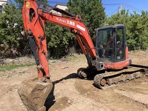 รถขุดขนาดเล็กมือสอง Kubota KX165 6 ตัน รถตักดินแบบตีนตะขาบ นำเข้าจากญี่ปุ่น พร้อมใบรับรอง CE  พร้อมอุปกรณ์เสริมแบบ Auger และ Breaker - Product Image 3