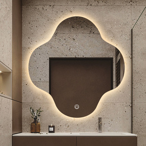 Espejo Inteligente con Forma de Gota de Agua, Clasificación IP44, <span class=keywords><strong>Diseño</strong></span> Moderno, Pantalla Táctil LED, Espejo de Maquillaje <span class=keywords><strong>para</strong></span> <span class=keywords><strong>Baño</strong></span> de Hotel con Luz - Product Image 2