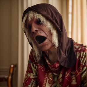 Máscara de Látex de Cara Completa de Anciana Gritona, Cubierta de Tela Resistente, Accesorio de Disfraz para Halloween, Festivales y Cosplay - Product Image 3