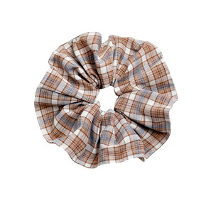 ยางรัด<span class=keywords><strong>ผม</strong></span>ลายสก็อต<span class=keywords><strong>ย้อน</strong></span><span class=keywords><strong>ยุค</strong></span>ขนาดใหญ่แบบขายส่ง สไตล์หวาน ผ้าคอตตอนเนื้อนุ่ม สำหรับผู้หญิง - Product Image 4