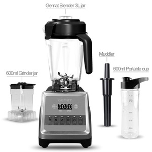 Licuadora Gemat 3 en 1 de alta velocidad, 4200 ml, multifuncional, exprimidor, molinillo portátil con pantalla digital y múltiples funciones - Product Image 3