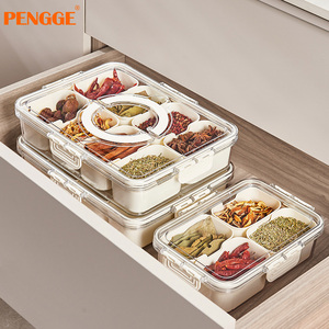 <span class=keywords><strong>PET</strong></span> o recipiente de alimento sem bisphenol A, recipiente seco quadrado do armazenamento do fruto com tampa plástica transparente - Product Image 4