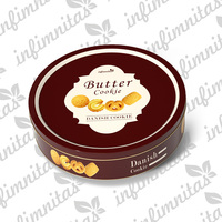Biscuits au beurre et au fromage croustillants sucrés de marque Lailihong Biscuits aromatisés aux œufs et au miel Fournitures de fabrication en boîte sans sucre