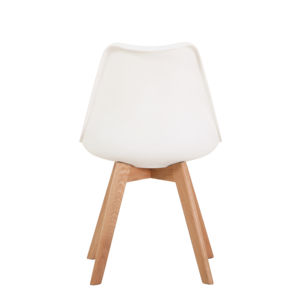 Sofá moderno <span class=keywords><strong>de</strong></span> PU con patas <span class=keywords><strong>de</strong></span> madera maciza, silla <span class=keywords><strong>de</strong></span> comedor, estilo escandinavo, color blanco, <span class=keywords><strong>para</strong></span> restaurante y <span class=keywords><strong>cocina</strong></span> - Product Image 2