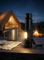 Lampe torche tactique LED haute puissance L-X73 rechargeable 1000LM XHP70 en alliage d'aluminium avec charge rapide Type-C