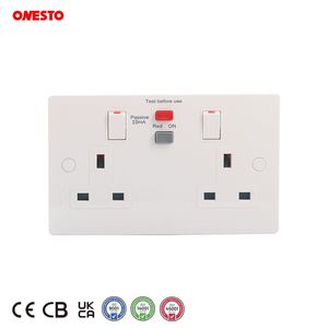 Enchufe de Corriente con Interruptor Bipolar de 13A y 2 Tomas, Impermeable IP66, con Protección SRCD de 30mA, para Exteriores, Pasivo, de 1 Toma - Product Image 3