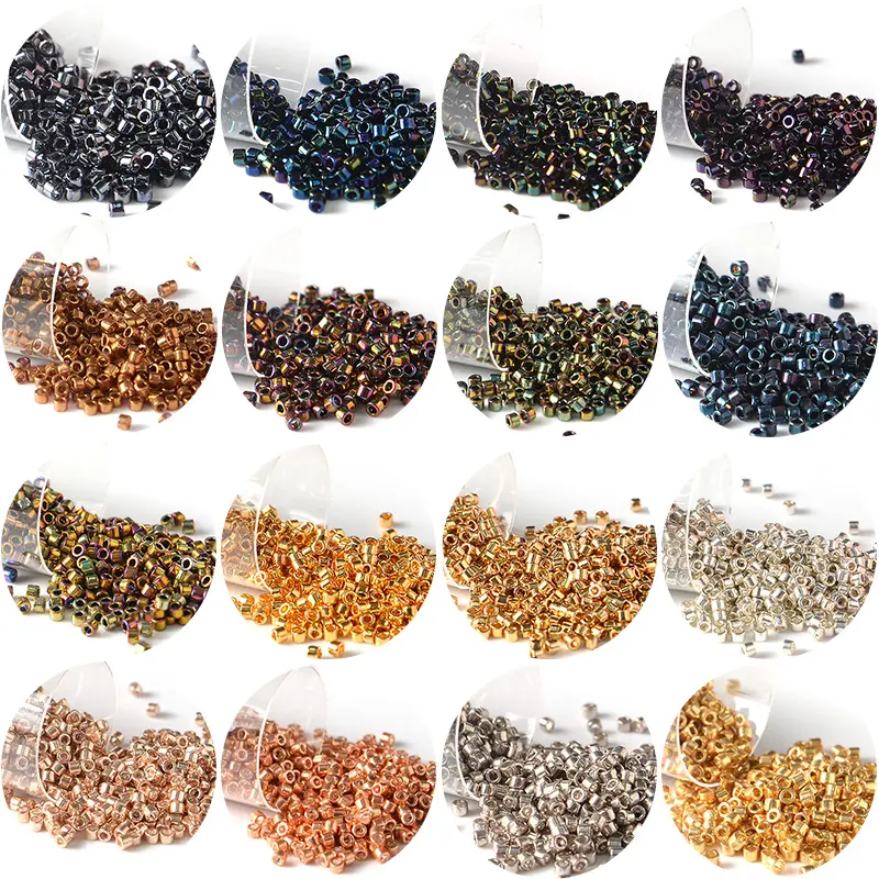 JC crystal Japanese glass seed beads metallic colors , gold and silver bracelet seed beads 11/0 miyuki