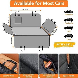 <span class=keywords><strong>Protection</strong></span> de siège de hamac pliable pour animaux de compagnie de qualité supérieure housse de voiture Oxford pour <span class=keywords><strong>chien</strong></span> <span class=keywords><strong>Protection</strong></span> et confort du siège arrière - Product Image 2