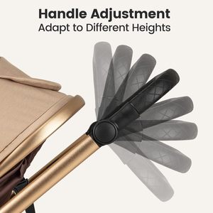 Cochecito <span class=keywords><strong>de</strong></span> Bebé 3 en 1, Plegable, con Asiento <span class=keywords><strong>de</strong></span> Auto, Plegable, con Amortiguación <span class=keywords><strong>de</strong></span> Impactos, Reversible, <span class=keywords><strong>de</strong></span> Aluminio - Product Image 5