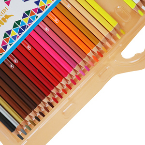 <span class=keywords><strong>Lápiz</strong></span> de madera de 48 colores, caja de pvc de alta calidad de 4,0mm, con logo OEM, juego escolar para niños - Product Image 3