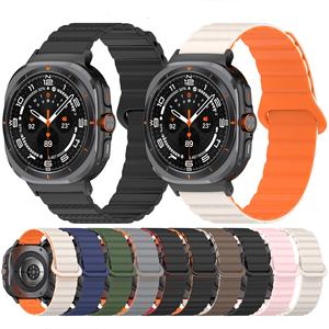 สายนาฬิกาแม่เหล็กสำหรับ <span class=keywords><strong>Samsung</strong></span> <span class=keywords><strong>Galaxy</strong></span> Watch 7 ultra 47mm, สายรัดข้อมือซิลิโคนแนวสปอร์ตห่วงแม่เหล็กที่แข็งแรงสำหรับ <span class=keywords><strong>Galaxy</strong></span> Watch ultra - Product Image 3