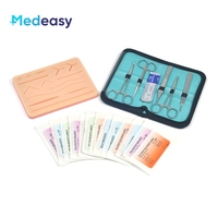Kit de suture médicale avec peau d'entraînement et 16 sutures, kit d'entraînement à la suture pour la pratique chirurgicale