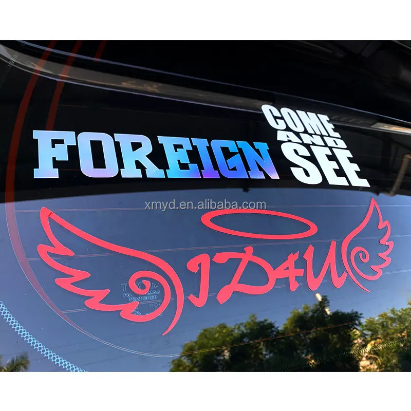 Wasserdichte Fahrzeug übertragung Outdoor Vinyl Auto Aufkleber Benutzer definierte gestanzte Logo Clear Transfer Tape 3D Auto Fenster Aufkleber