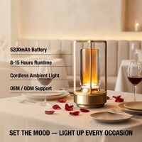 Nouvelle Lampe de Table Tactile Sans Fil Créative en Aluminium avec Chargeur USB Intégré pour Restaurant et Salle à Manger