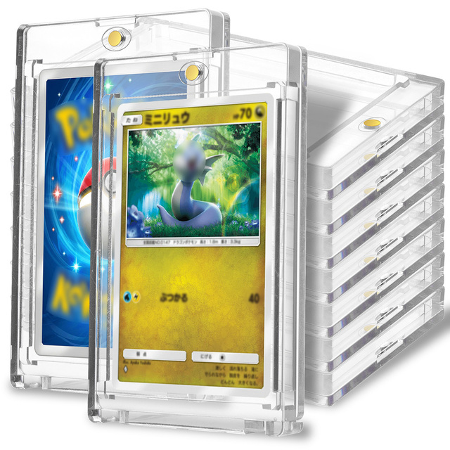 Best Selling One Touch Magnetic Card Holder Transparent Game Cards Protector Trading Cards Magnet Collector