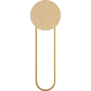 Lampe murale de chevet en fer forgé pour chambre à coucher, couloir, style moderne minimaliste, couleur bois grainé - Product Image 5