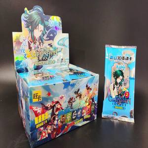 Vente en gros 48 Boîtes <span class=keywords><strong>Tcg</strong></span> Collection Carte Booster Boîte Rare Table Jouets pour Famille Enfants Cadeau Anime Jeu <span class=keywords><strong>Genshin</strong></span> Impact Cartes - Product Image 1