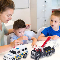 Nouvelle Arrivée Voiture de Police Miniature en Métal Moulé Sous Pression Modèle 1/64 Véhicule à Rétrofriction Jouet de Collection