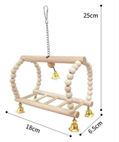 Ensemble de 7 jouets écologiques pour perroquets XINMEIQI : balançoire suspendue, corde d'escalade, échelle, perles en bois, matériaux en bois et bambou, coloré