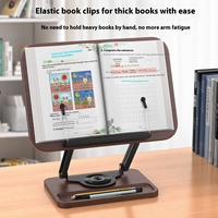 Nouvelle boîte de rangement de support de lecture de Base de couleur noyer étagère rotative à 360 degrés en métal support pour ordinateur portable réglable