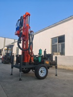 Plateforme de forage mobile sur roues pour puits profonds de 230 m, équipement d'exploration de forage aquatique robuste, plateforme de forage mobile intégrée