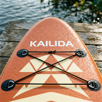 Planche de paddle gonflable de 10'8'' avec rail de protection en caoutchouc pour la navigation en rivière et sur gravier peu profond