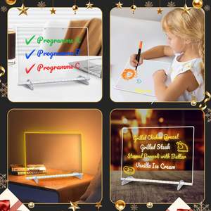 Tableau de dessin lumineux effaçable transfrontalier, en acrylique fluorescent, pour écrire, veilleuse, tableau de messages, jouet pour enfants - Product Image 4