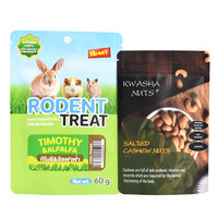 Sac de poche debout imprimé personnalisé de qualité alimentaire pour rongeurs traiter les aliments pour animaux avec fermeture éclair Doypack sac en mylar