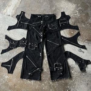 Vente directe d'usine, pantalons sur mesure pour hommes, tissus de haute qualité, articles imprimés, jeans, pur coton, pantalons détachables pour hommes - Product Image 5