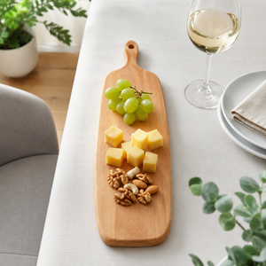 Tabla de cortar larga de madera de haya premium con orificio para colgar, tabla de picar estrecha de madera para servir pan y <span class=keywords><strong>queso</strong></span> - Product Image 4