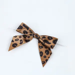 Factory Wholesale Custom Pre Made Mini Self Adhesive Bows Satin Gift Ribbon Bow for Garment Accessory
