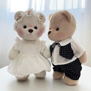 ชุดตุ๊กตา30ซม. ที่คาดผมดอกไม้พลาสติกและชุดแต่งงานเปลี่ยนตุ๊กตาหมีคู่สำหรับงานแต่งงานงานปาร์ตี้ตุ๊กตา - Product Image 4