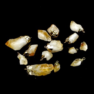 Классическое ожерелье-подвеска из натурального друзового цитрина с позолотой, модное украшение для женщин и мужчин - Product Image 6