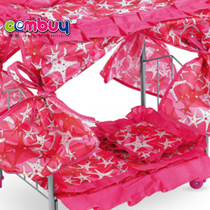 Meubles pour enfants, jouets de bébé en fer, de couleur rose, <span class=keywords><strong>lit</strong></span> de poupée - Product Image 3